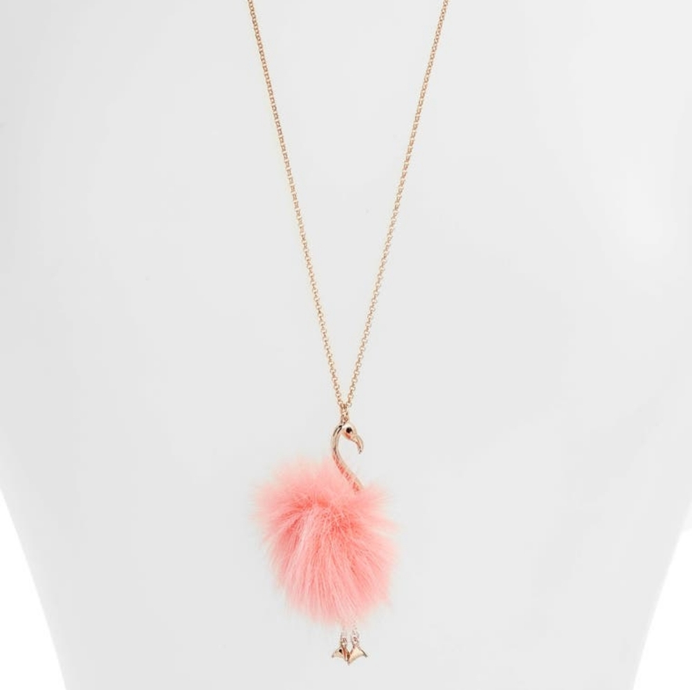 🆕 Kate Spade By the Pool Flamingo Necklace - Picture 5 of 8